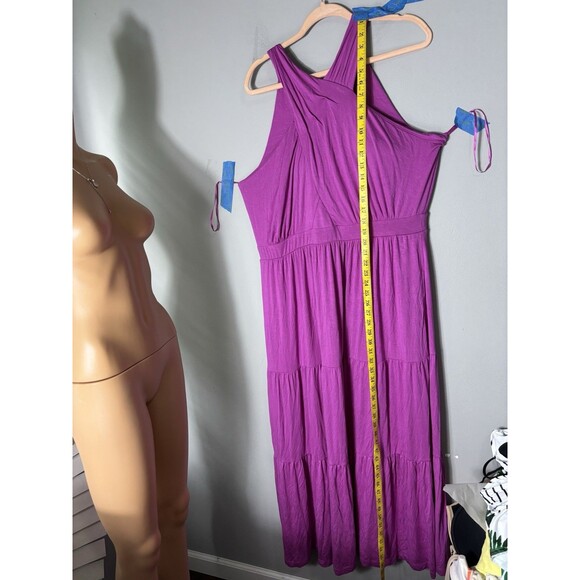 Soma Soft Jersey Crossover Halter built in bra lounge Maxi Bra Dress XXL - Picture 6 of 16